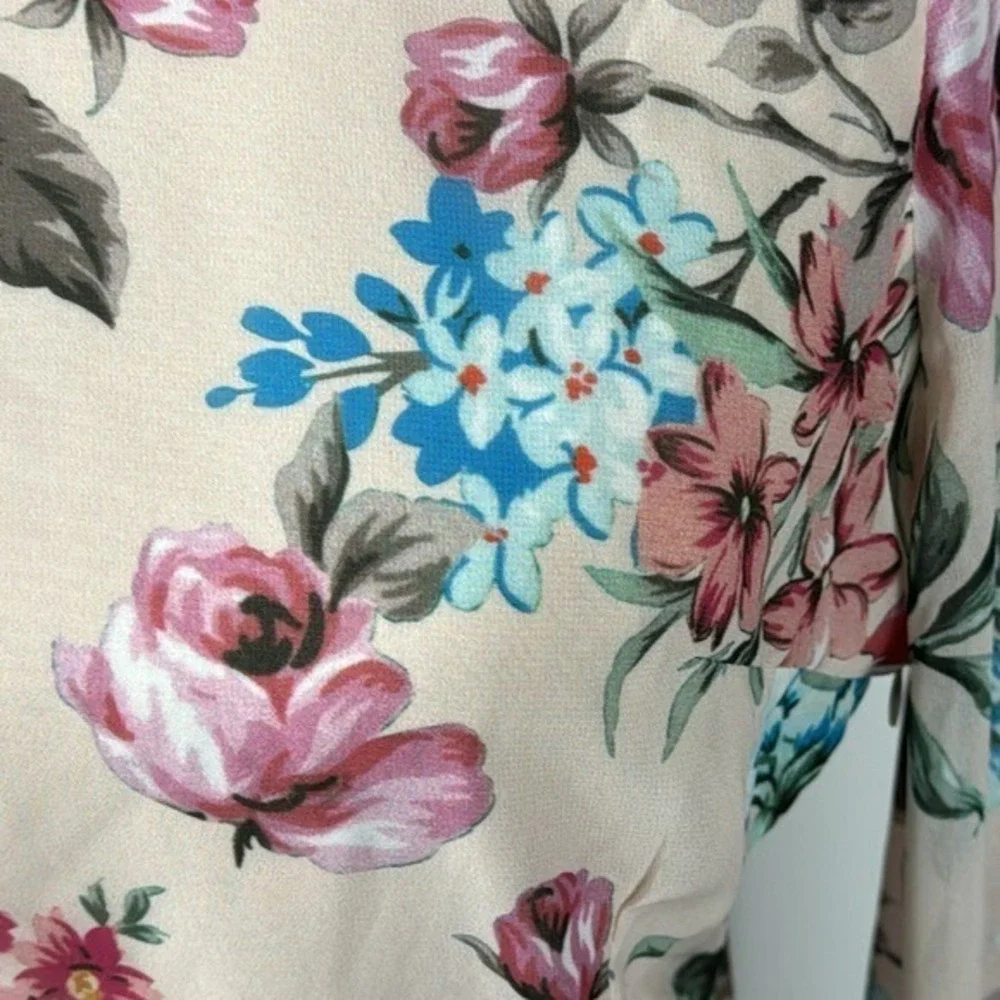 Yumi Kim  Mini Dress Women's M Pink‎ Floral Blush Tie Me Over Full of Love New - Picture 5 of 15